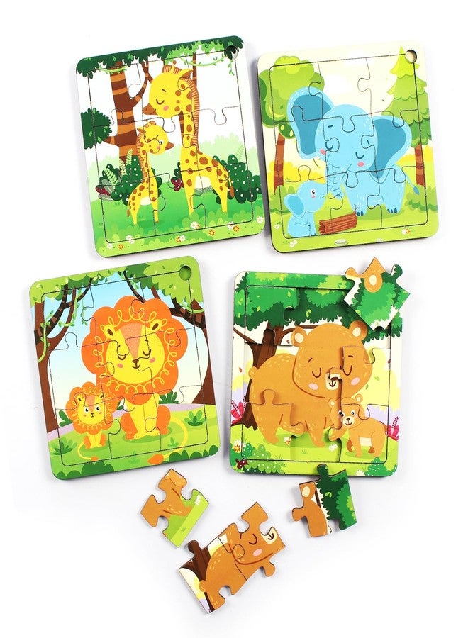 FIRSTCRY INTELLISKILLS Premium Jungle Jigsaw Puzzle for Kids, 36 Pcs Wooden Animal Jigsaw Puzzle for Girl & Boy, Learning & Education Toy for 3+ Years, Brain Booster Game, Motor Skills,Birthday Gift - Image 2
